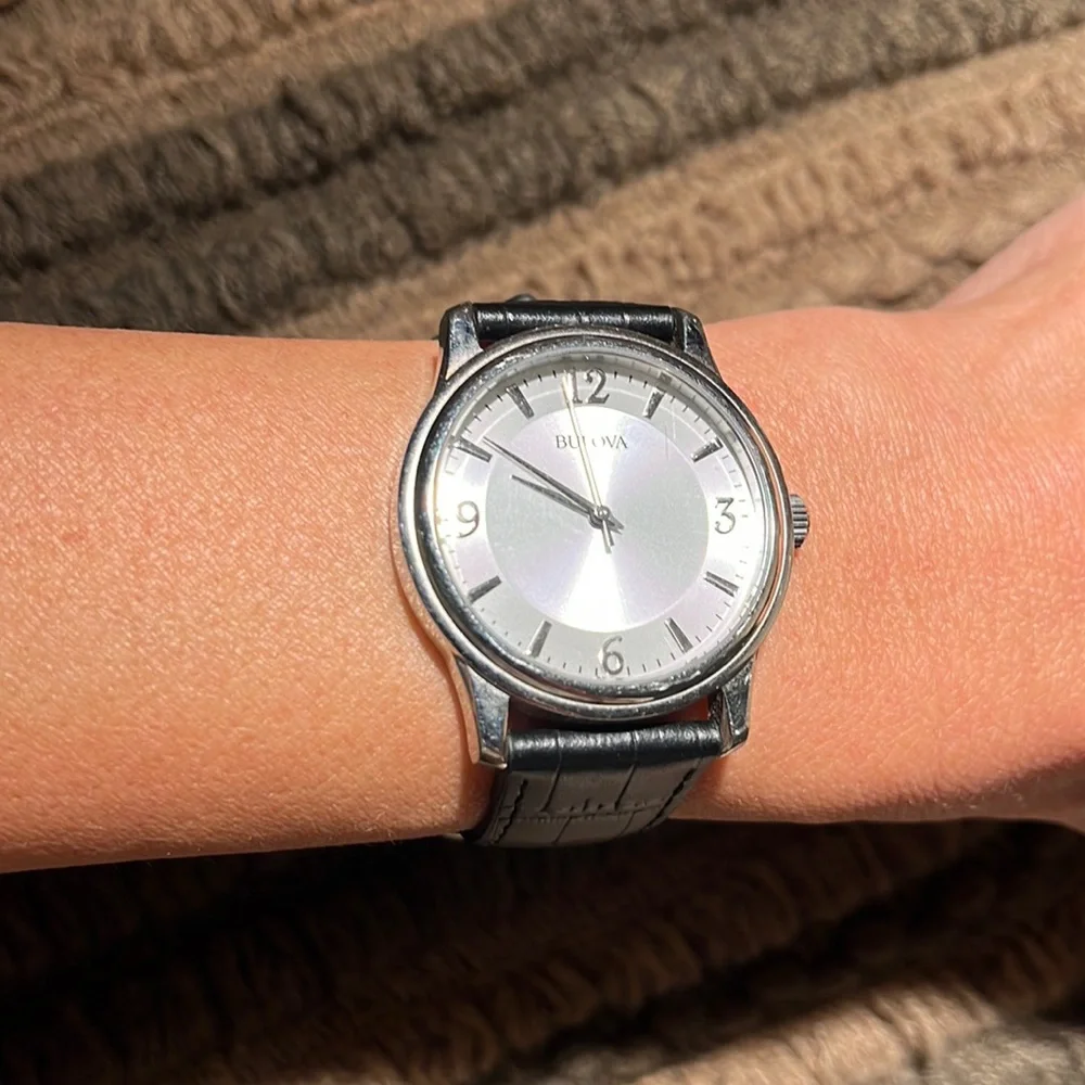 Bulova Watch Black Band Unisex
